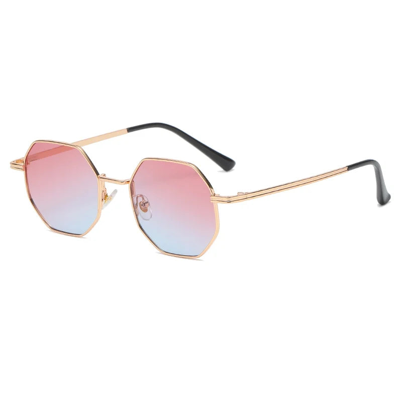 Vintage Polygon Metal Sunglasses