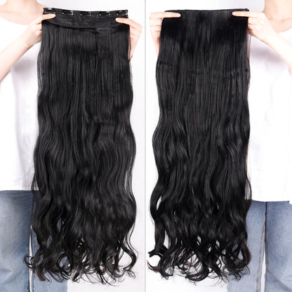 NICESY Synthetic Long Wavy Clip-On Hair Extensions