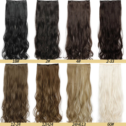 NICESY Synthetic Long Wavy Clip-On Hair Extensions