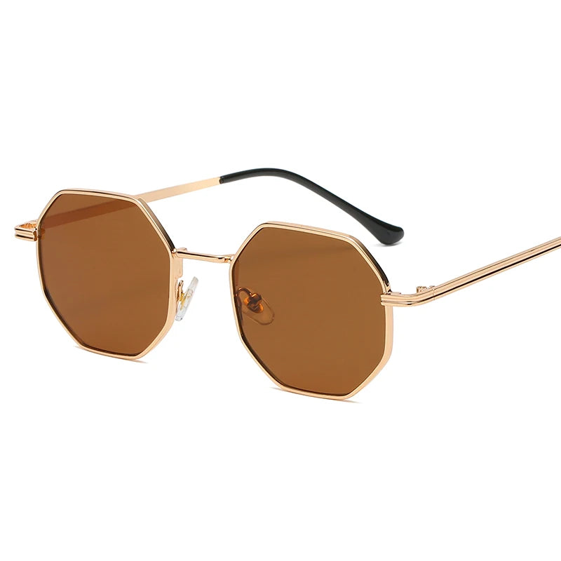 Vintage Polygon Metal Sunglasses