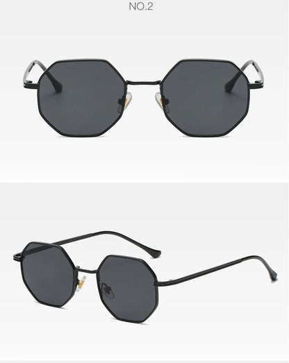 Vintage Polygon Metal Sunglasses