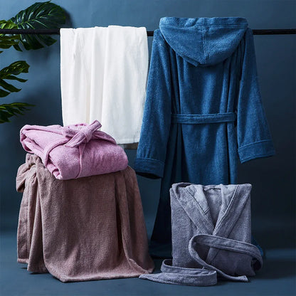 Autumn Winter Thick Pure Cotton Bathrobe