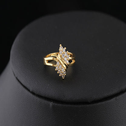 14K Gold Diamond Charm Rings for Women