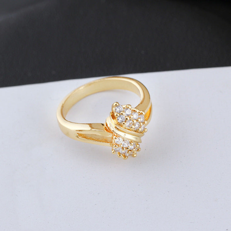 14K Gold Diamond Charm Rings for Women