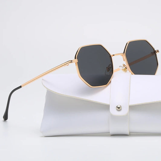 Vintage Polygon Metal Sunglasses