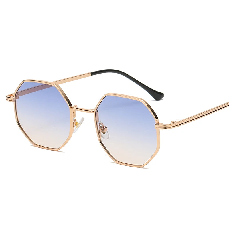 Vintage Polygon Metal Sunglasses