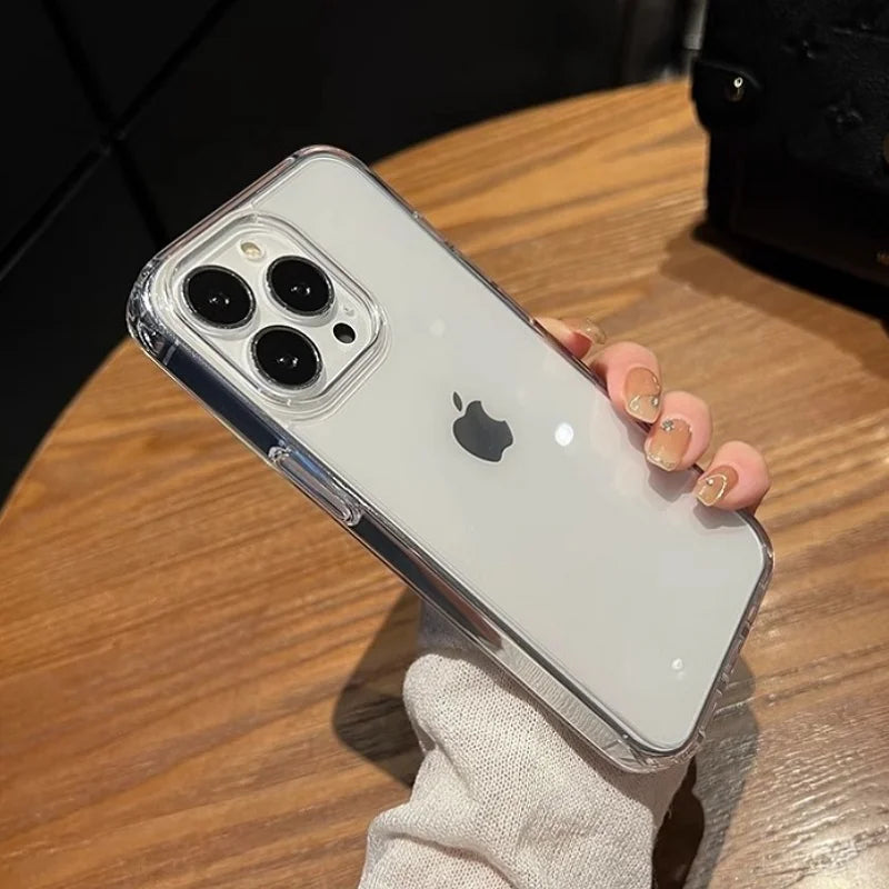 Luxury Transparent Soft Acrylic Phone Case for iPhone