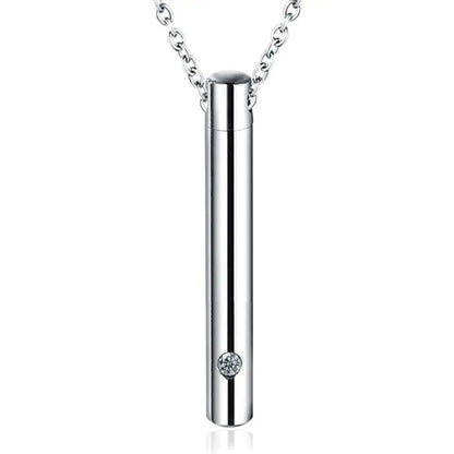 Stainless Steel Pet Memorial Cylinder Pendant