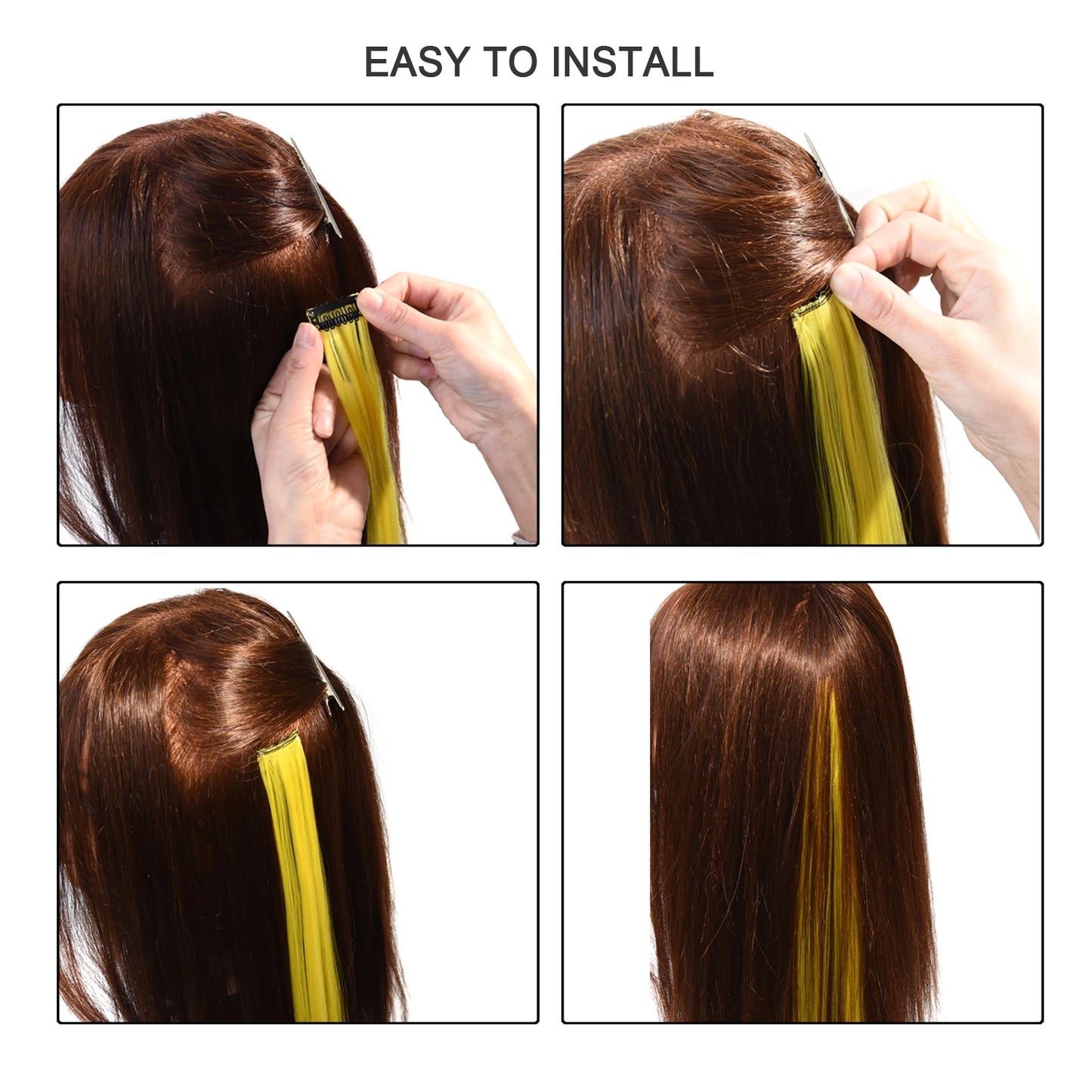 Synthetic Clip-In Hair Extensions