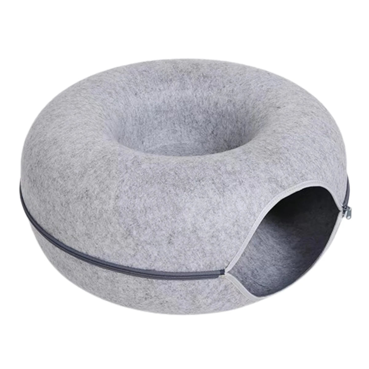 Felt Donut Cat Bed & Interactive Tunnel