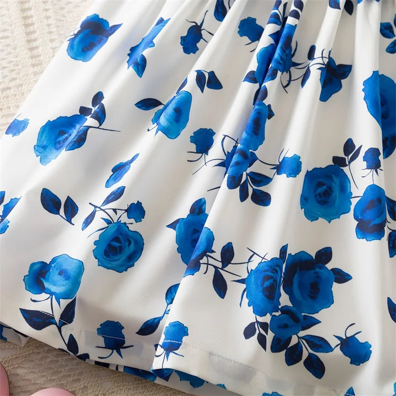 Flower Girls Butterfly Print Dress