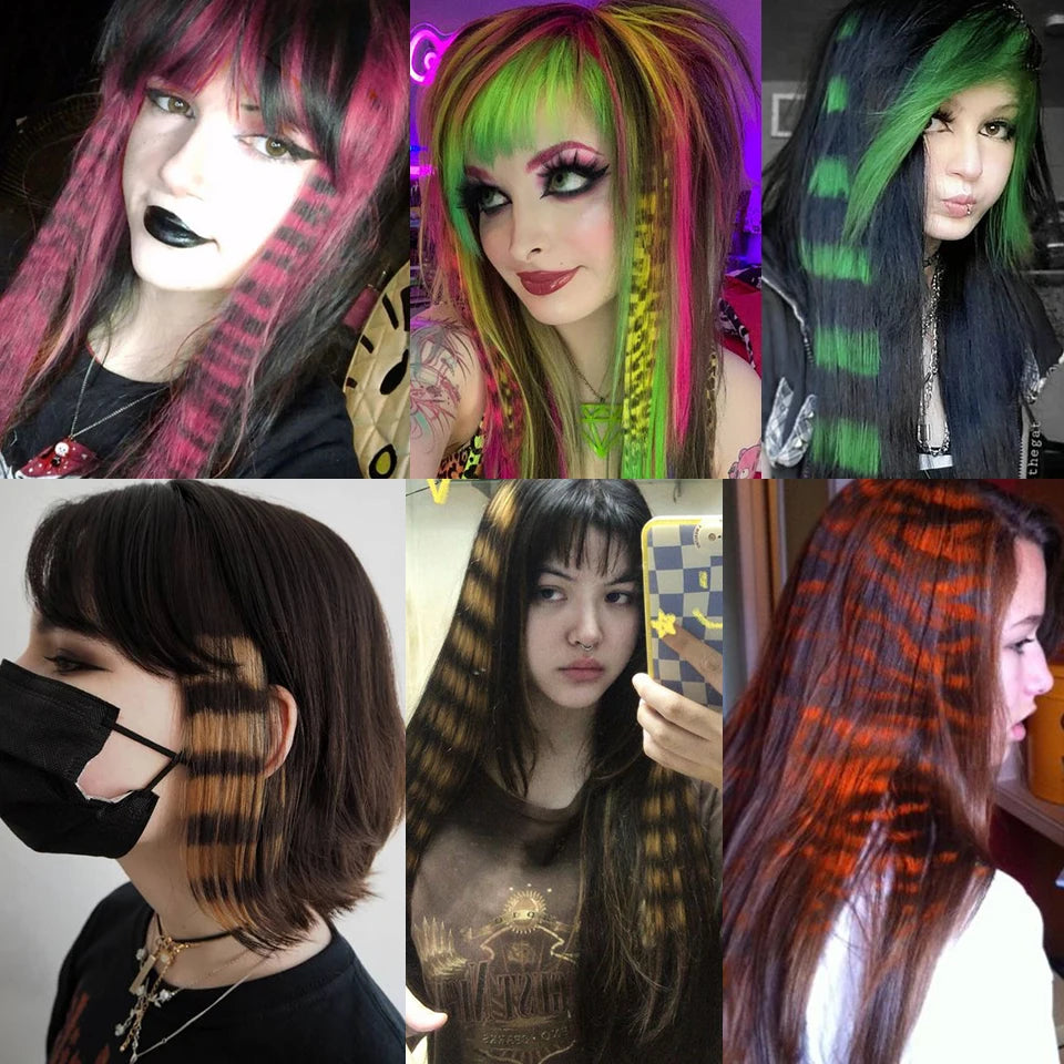 LUPU Synthetic Feather Hair Extension