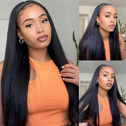 Headband Wig Human Hair