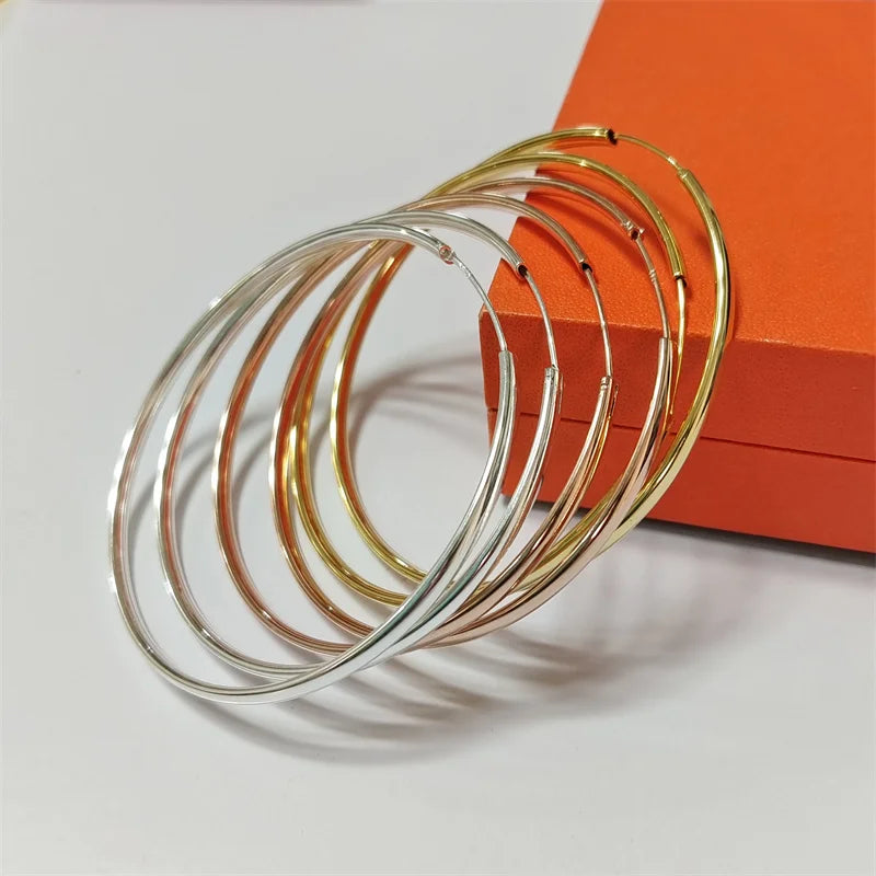 New 18K Gold Plated Hoop Earrings for Women