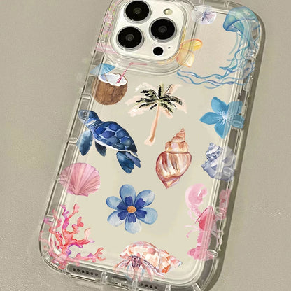 Blue Ocean Animals Phone Case for iPhone