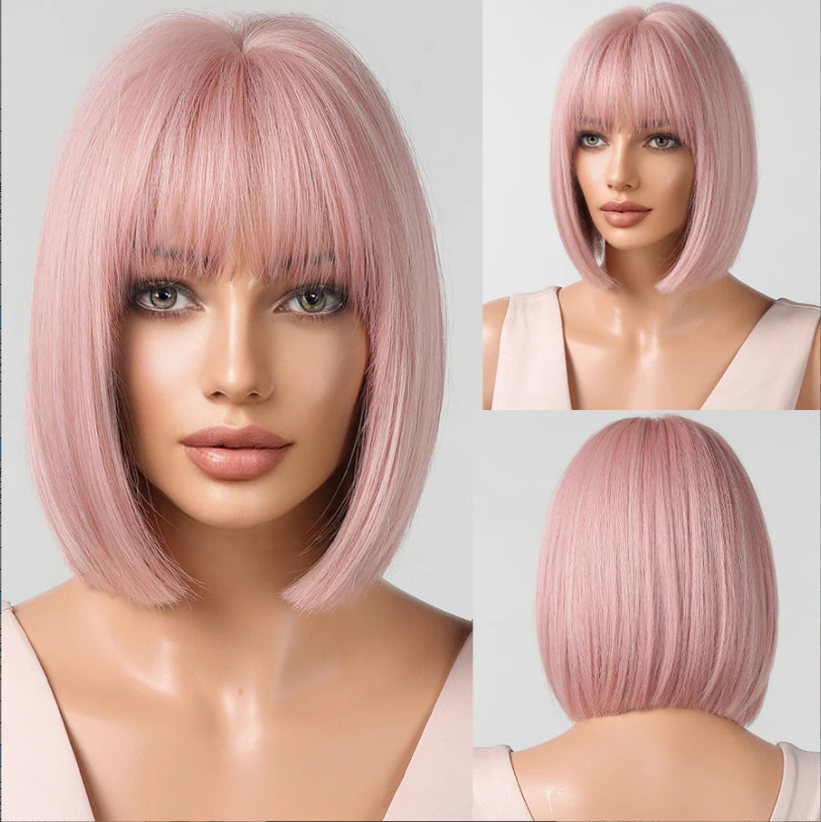 Short Straight Bob Wig for Women