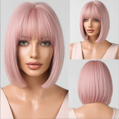Short Straight Bob Wig for Women