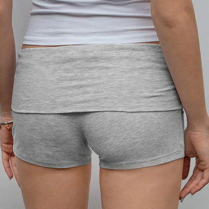 Summer Slim Yoga Shorts – Women’s Casual Fold-Over Lounge Shorts