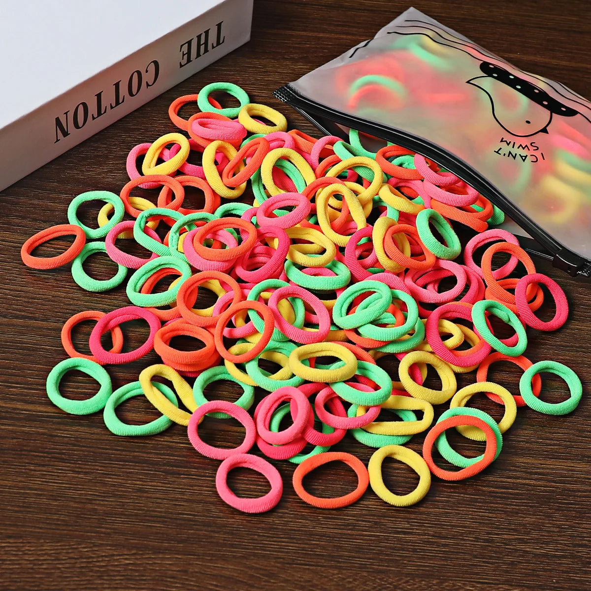 50/100PCS Colorful Nylon Hair Bands for Kids