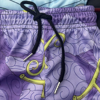 Anime 3D Print Mesh Shorts