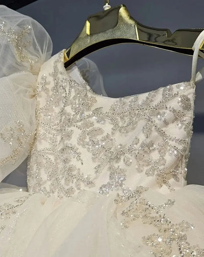 Baby Girl Princess Floral Sequins Dress