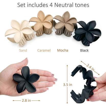 Large Flower Claw Clips