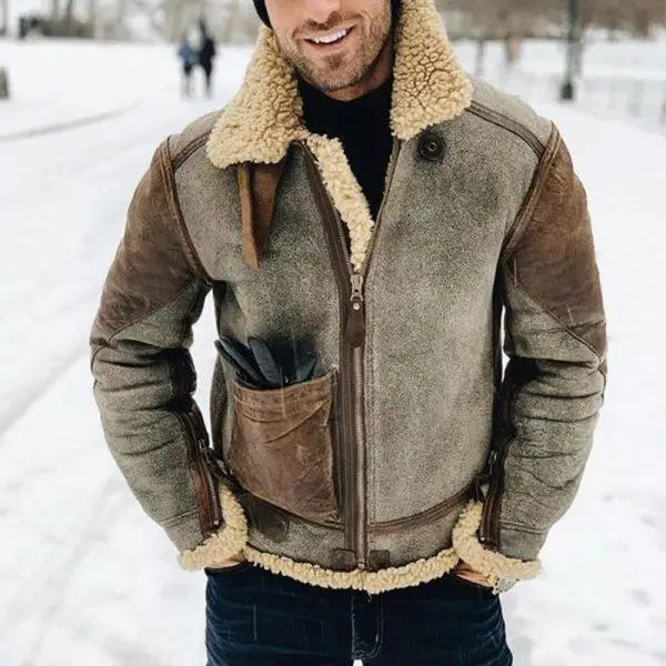 Men’s Autumn Winter Faux Leather Jacket