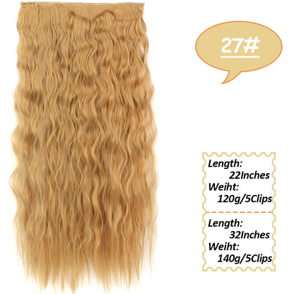 NICESY Synthetic Long Wavy Clip-On Hair Extensions