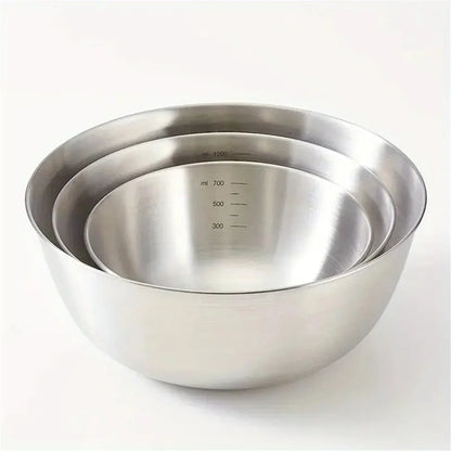 Large Capacity Bowls with Measurement Scale for Cooking, Baking & Food Storage