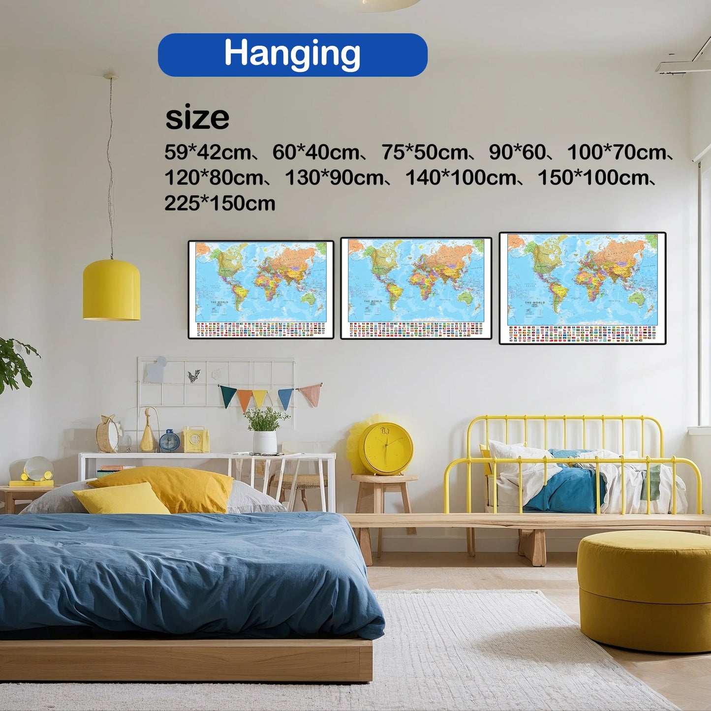 Vintage World Map Poster Prints
