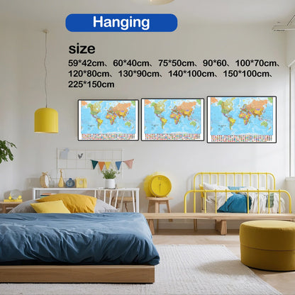 Vintage World Map Poster Prints