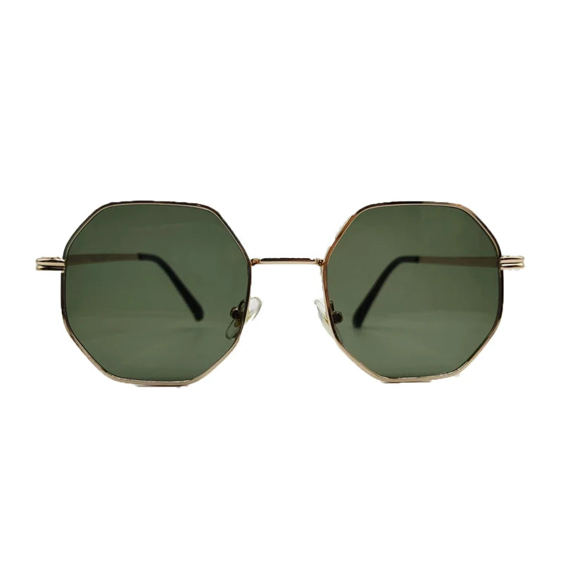 Vintage Polygon Metal Sunglasses