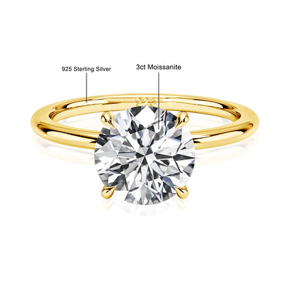 14K Gold Moissanite Ring for Women