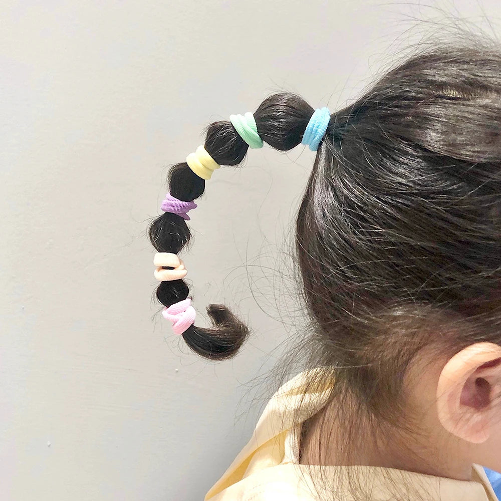 50/100PCS Colorful Nylon Hair Bands for Kids