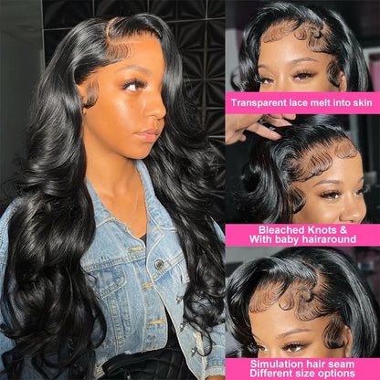 30–40 Inch 360 Full Lace Body Wave Human Hair Wig