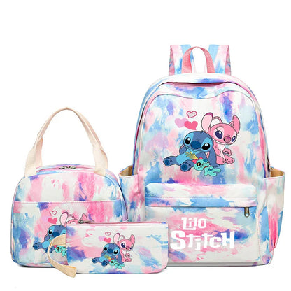 3Pcs/Set Disney Lilo & Stitch Backpack Set