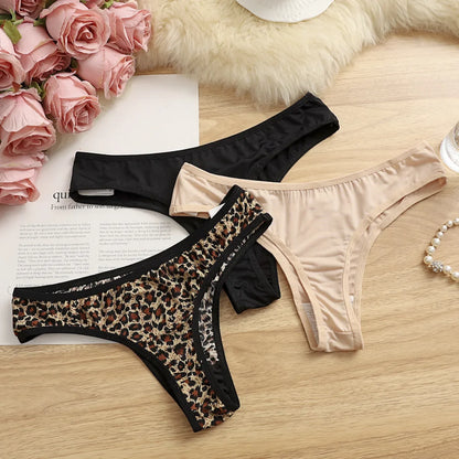 Leopard-Print Seamless Thong