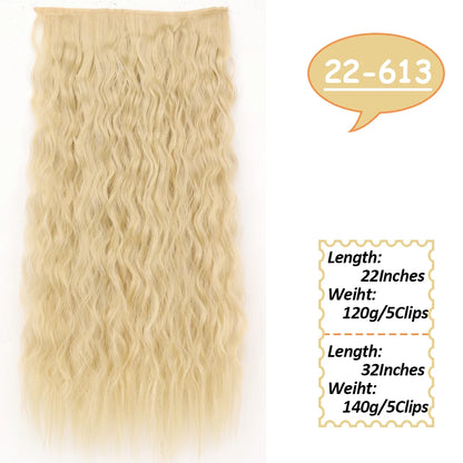 NICESY Synthetic Long Wavy Clip-On Hair Extensions