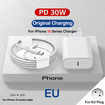 Original Apple 30W Fast Charger with USB-C Cable