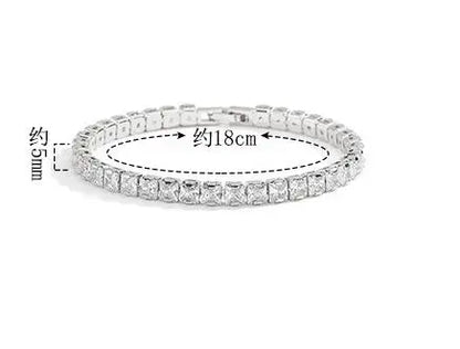 Solid 18K/14K Gold Moissanite Tennis Bracelet for Women