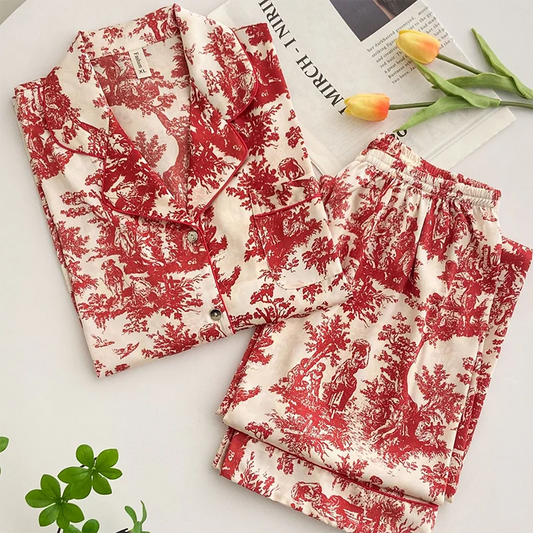 Women’s Floral Satin Pajama Set