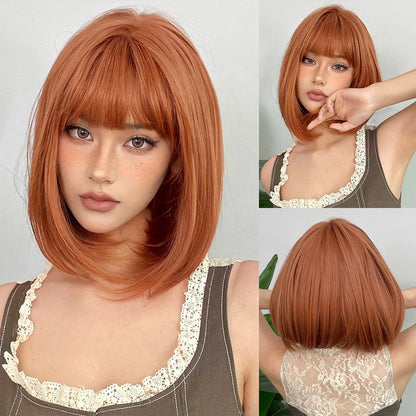 Short Straight Bob Wig for Women