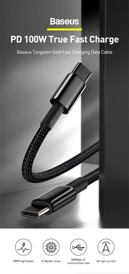 Baseus 100W USB-C to Type-C Fast Charging Cable