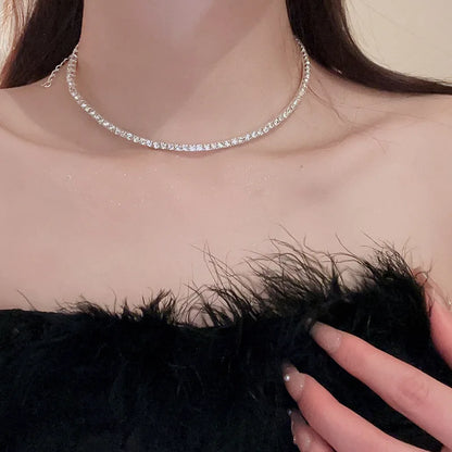 Fashion Rhinestone Heart Collar Choker Necklace