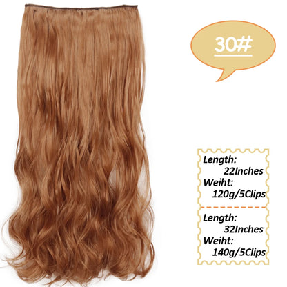 NICESY Synthetic Long Wavy Clip-On Hair Extensions