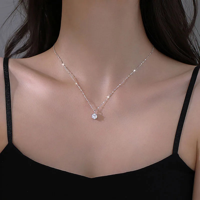 Hot 925 Sterling Silver Plated Necklace