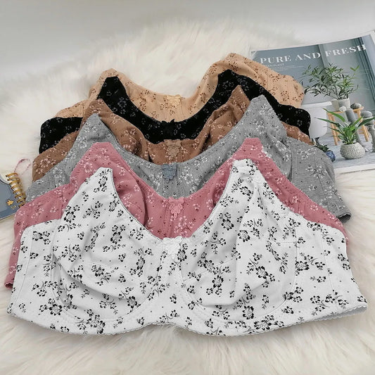 Plus Size Floral Push-Up Bra