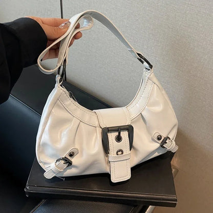 Y2K Retro Pleated Hobo Shoulder Bag for Women