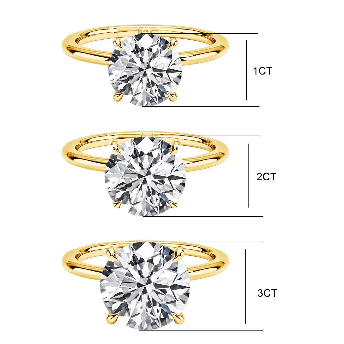 14K Gold Moissanite Ring for Women