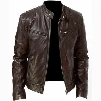 Men’s Vintage Leather Motorcycle Jacket